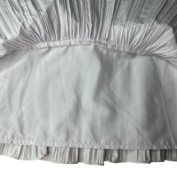 SALONI Jools Ruffled Embroidered Shoulder
Tie Blouse Crop Top White Blue… - Picture 7 of 9